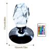 Gemstone shape table lamp 16 colors RGB with remote control crystal night light for bedroom nightstand holiday decoration