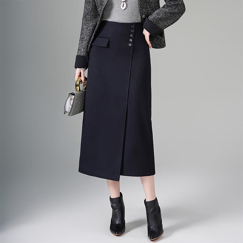 Women's 2026 High-Waisted Irregular Midi Skirt - Slimming Professional Fit