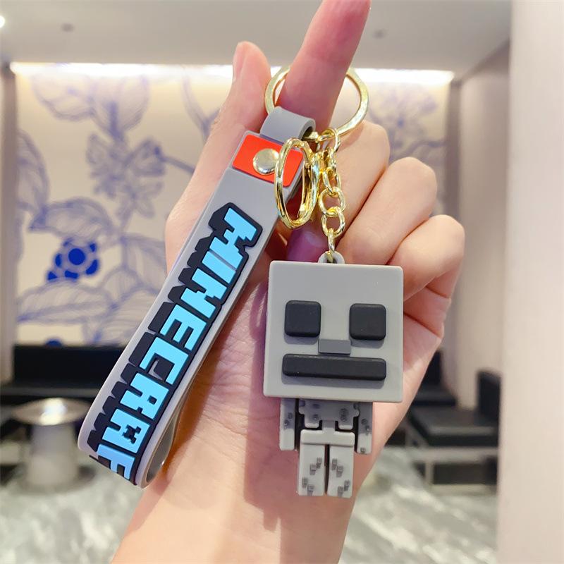 Game Minecraft Keychain, Creative Cartoon Pendant Game Merchandise Small Gift