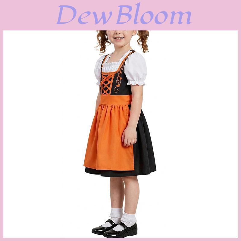 Halloween Costume For Girls Oktoberfest Cosplay Dress With Polyester Fabric For Kids