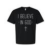 Ich Glaube An Gott Unisex Christliches Grafik-T-Shirt Mit Minimalistischem Kreuz-Design Für