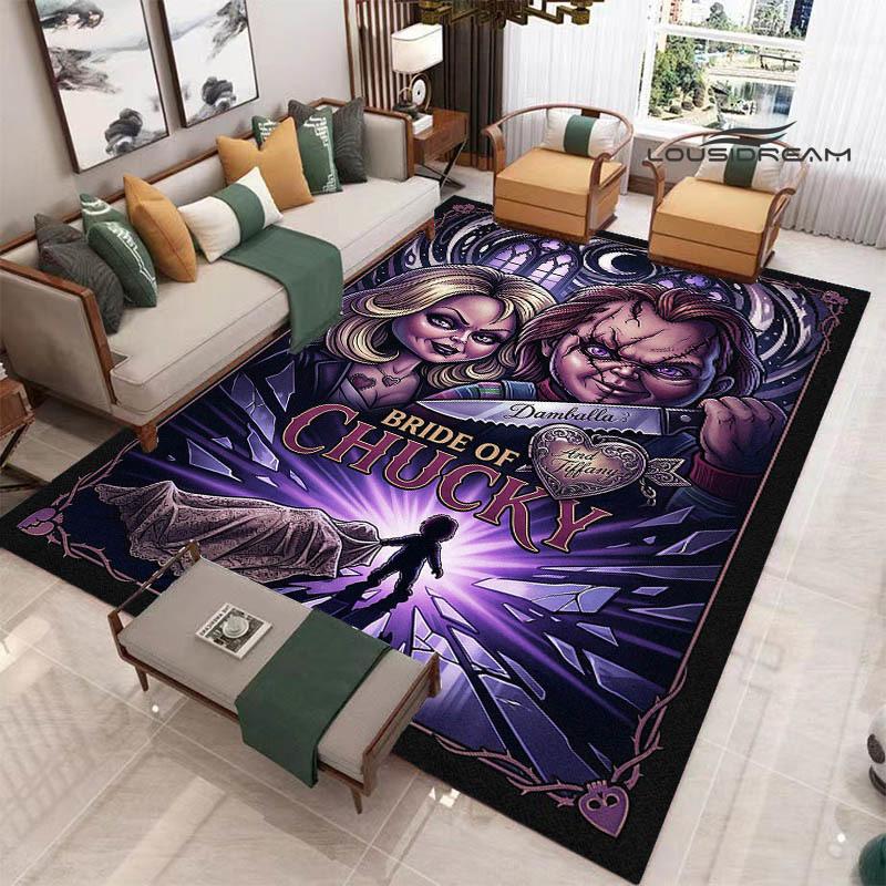 3D Cult of Chucky Printed Carpet Non-slip Carpet Outdoor Carpets Area Rug Home Decor Yoga Mat Rug for Bedroom Birthday Gift