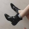 Women's Ankle Boots New Autumn 2026 Sexy Low-heel Short Boots High-quality Fashion Retro Pointed Toe Leather Botas Mujer Shoes