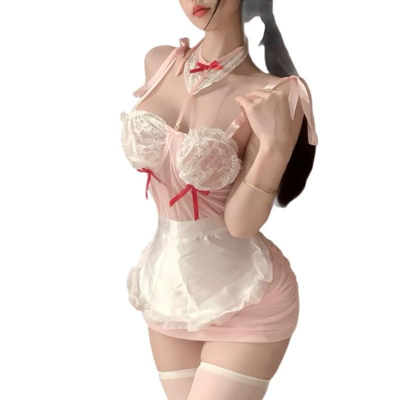 Fun underwear cute milk sexy bunny girl steel ring gathering perspective suit seduction ditch girl