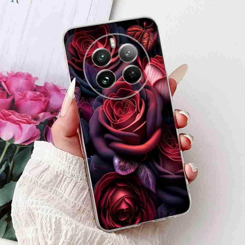 For Realme 12 Pro RMX3842 6.7" Summer Lotus Cute Cat Soft Silicone TPU Cover For Realme 12Pro+ 12Pro Plus RMX3840 Bumper Shell