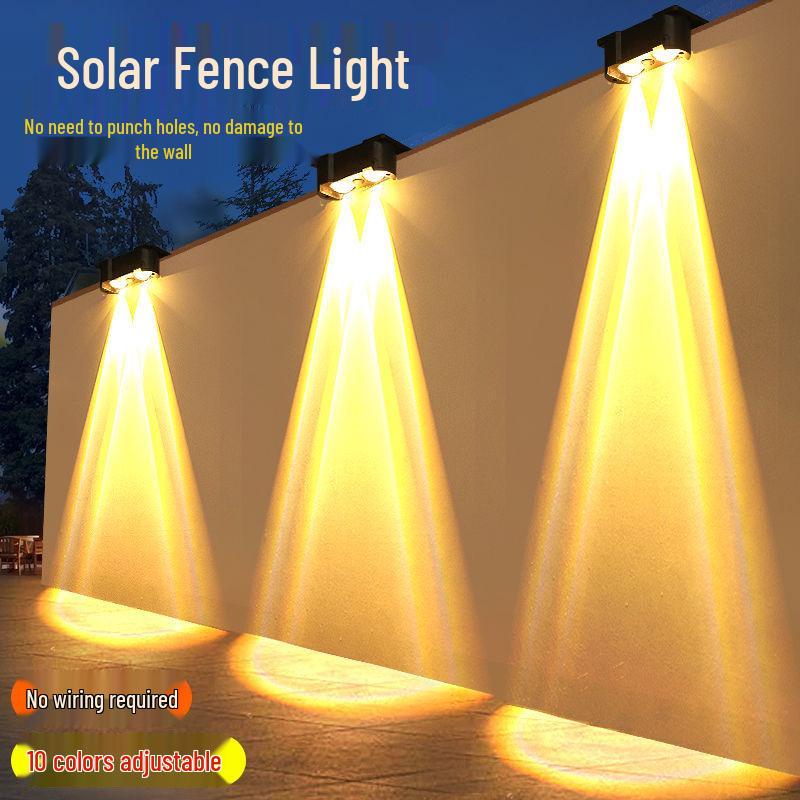 Solar Garden Spotlights: Outdoor Waterproof Decorative Lights, Automatically Illuminate at Dusk for Wall, Balcony, or Atmosphere Design.
