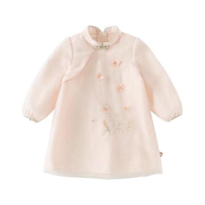 DAVE&BELLA Girls' Hanfu Style A-line Mesh Dress