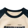27kids Boy's Short-Sleeved T-shirt Children's Summer Clothing Children's Half Sleeve Raglan Sleeve 100% Cotton Coat Men's Color Matching Clothes
