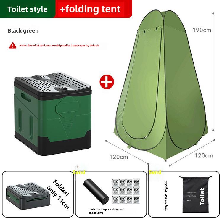 Toaletă Portabilă Pliabilă Inodoră pentru Camping, Autocălătorie și Urgențe - Potrivită pentru Adulți și Copii