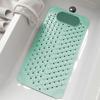 Tapis Antidérapant Baignoire Ventouse Puissante pour Personnes Âgées - 27,56x14,17 Pouces PVC Antidérapant Douche Sécurité Pad, Facile à Nettoyer Vert Tapis de Sol Salle de Bain