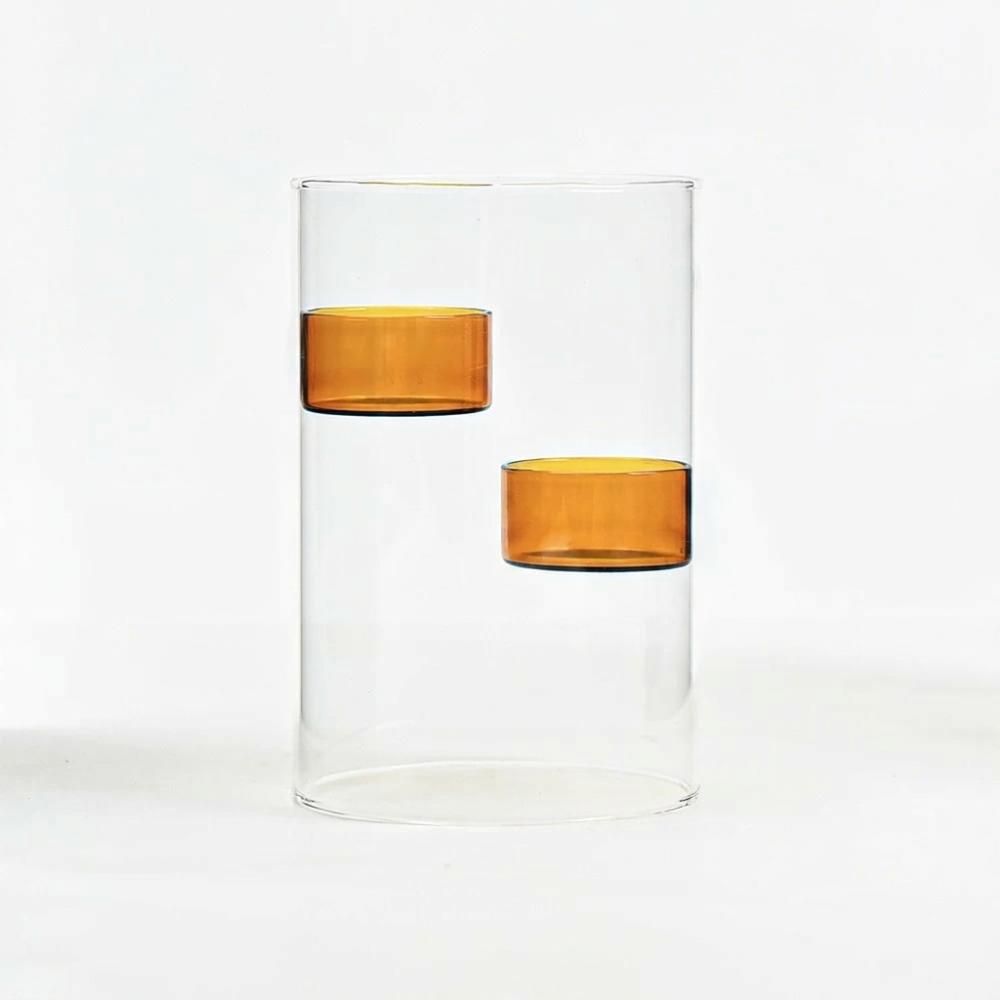 Cylinder Shape Glass Tealight Candle Holder Romantic Transparent Candle Cup Exquisite Versatile Aromatherapy Holder