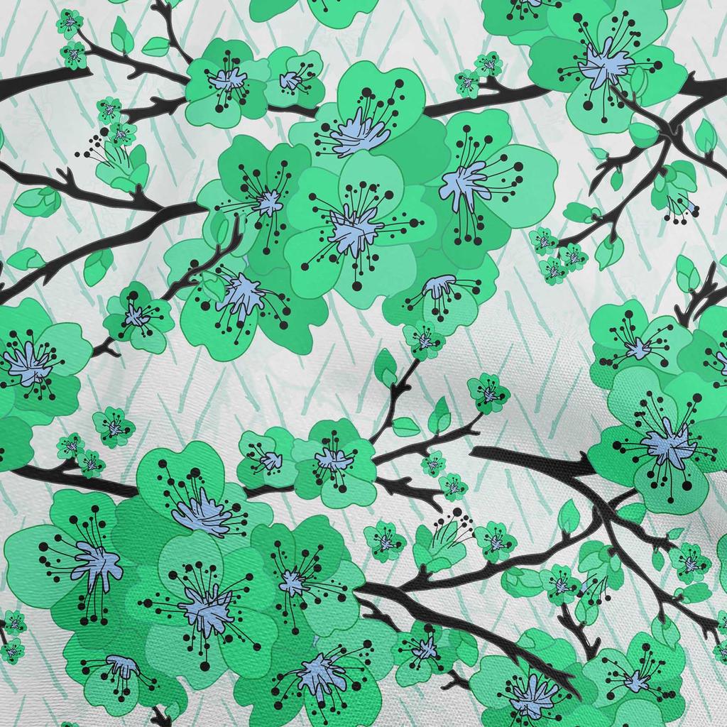 oneOone Cotton Flex Gray Fabric Asian Chinese Floral Diy Clothing Quilting Fabric Print Fabric By Yard 40 Inch