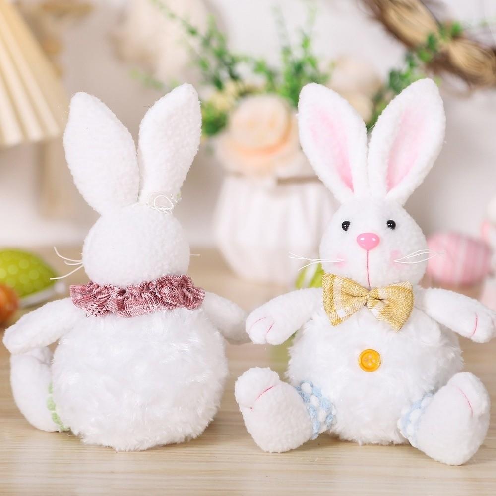 with Lanyard Easter Plush Bunny Cartoon Easter Stuffed Rabbit Spring Rabbit Ornament  Bedroom Decor