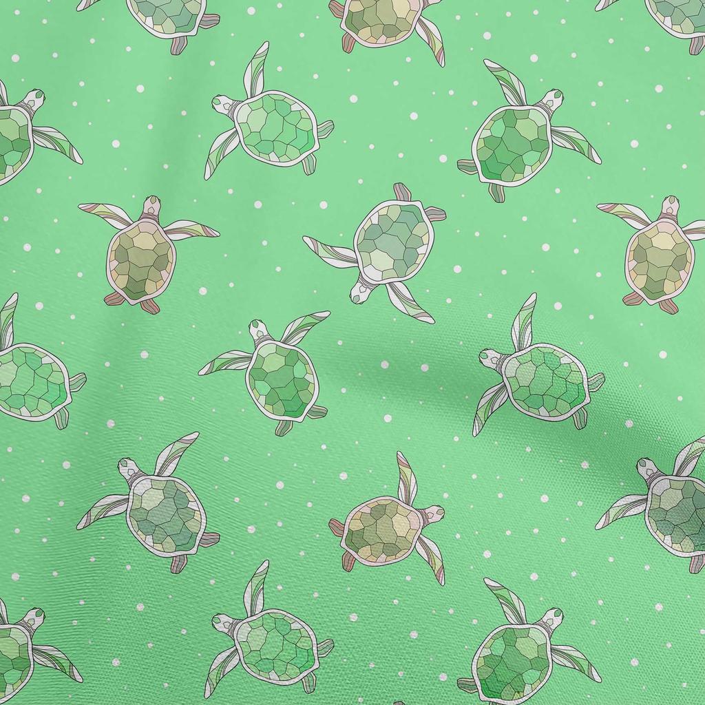 oneOone Cotton Poplin Dusty Purple Fabric Ocean Turtles With Dot Dress Material Fabric Print Fabric By The Yard 42 Inch
