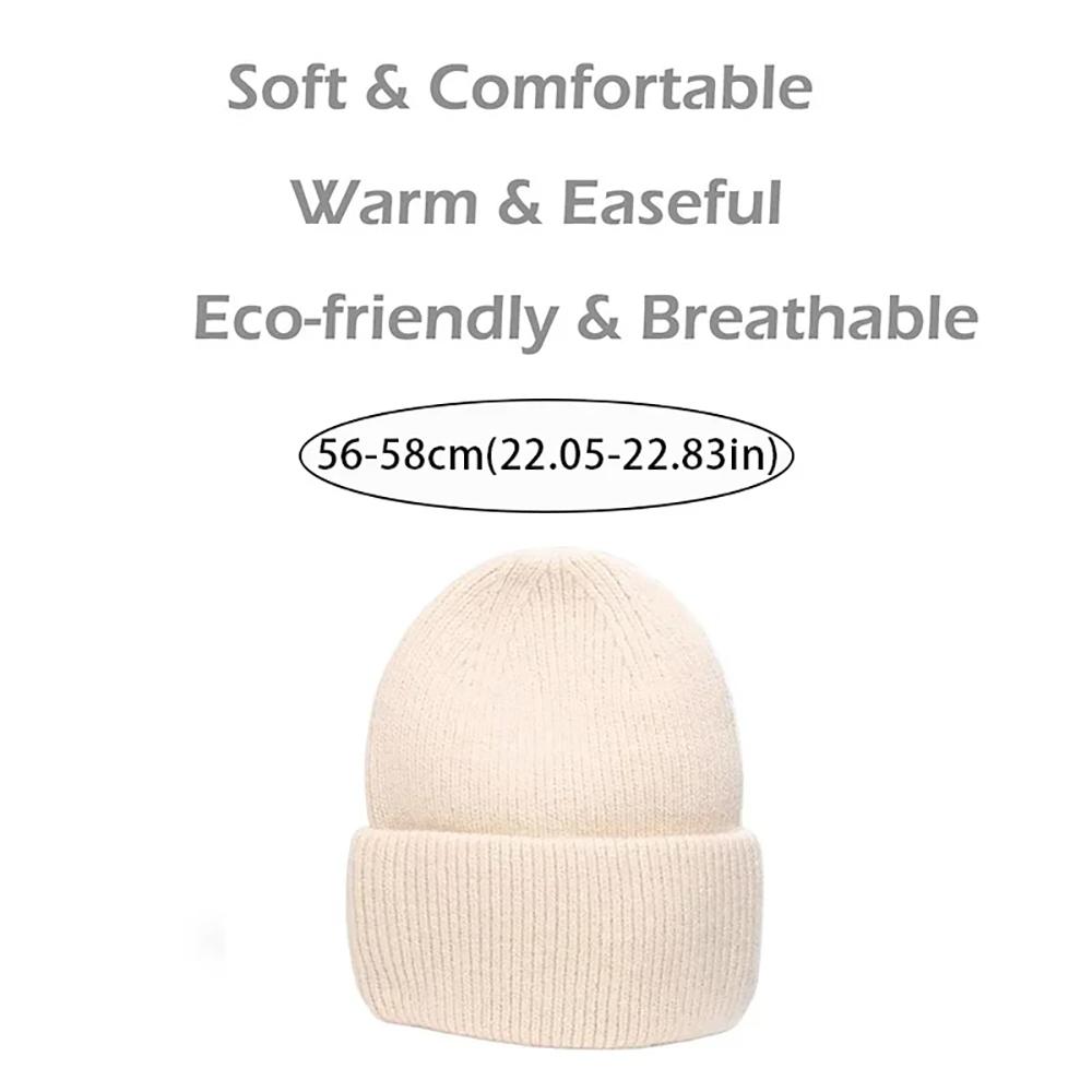 New Winter Korean Version Candy Color Rabbit Fur Fashion Simple Baotou Hat Women's Plush Thermal Knit Hat Cold Hat Pullover Hat