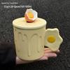 Cute Fried Egg Ceramic Mug Set