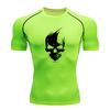Men's Compression Fitness T-Shirt, Stylish Spiky Skull Print