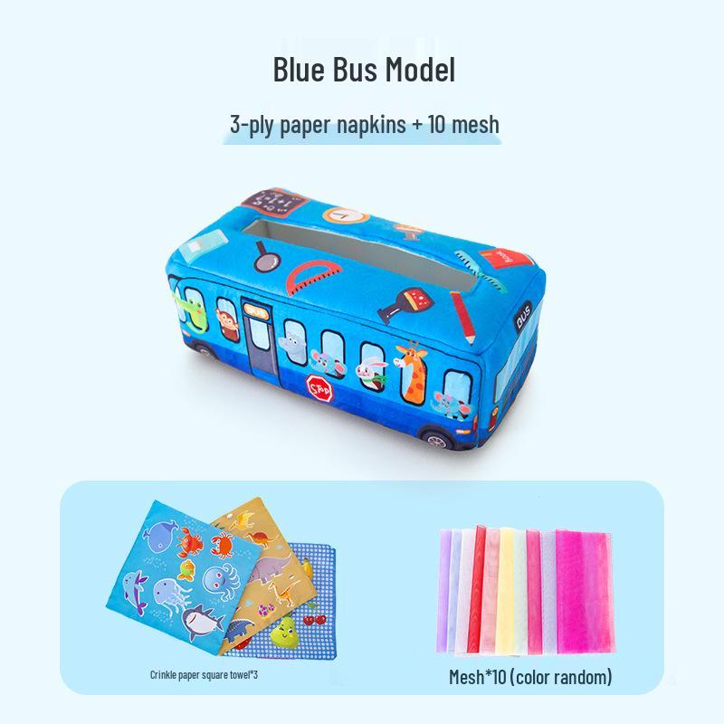 Infant Tear-Proof Tissue Box Toy for Finger Exercise and Simulation Learning
