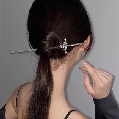 Antiker Stil Schwert Haarnadel Hanfu Kopfschmuck mit Quaste