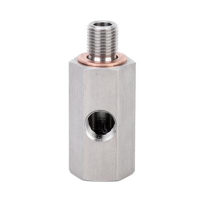 Turbo Adapter Oil Pressure Sensor Tee 18in NPT Female M9 Male & Female