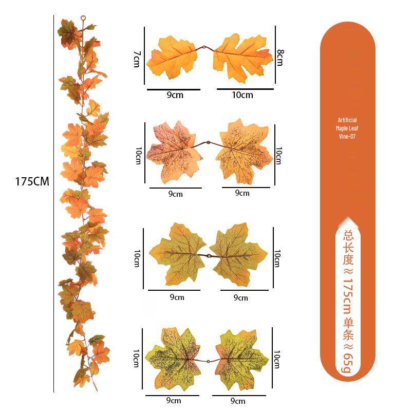 Autumn Maple Leaf Vine for Thanksgiving, Halloween & Christmas Decor