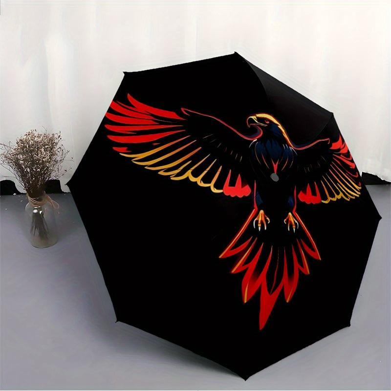 1pc Phoenix Feather Automatic Opening/closing Umbrella with Auto Open/Close, Windproof, Foldable Sunshade yy250811132