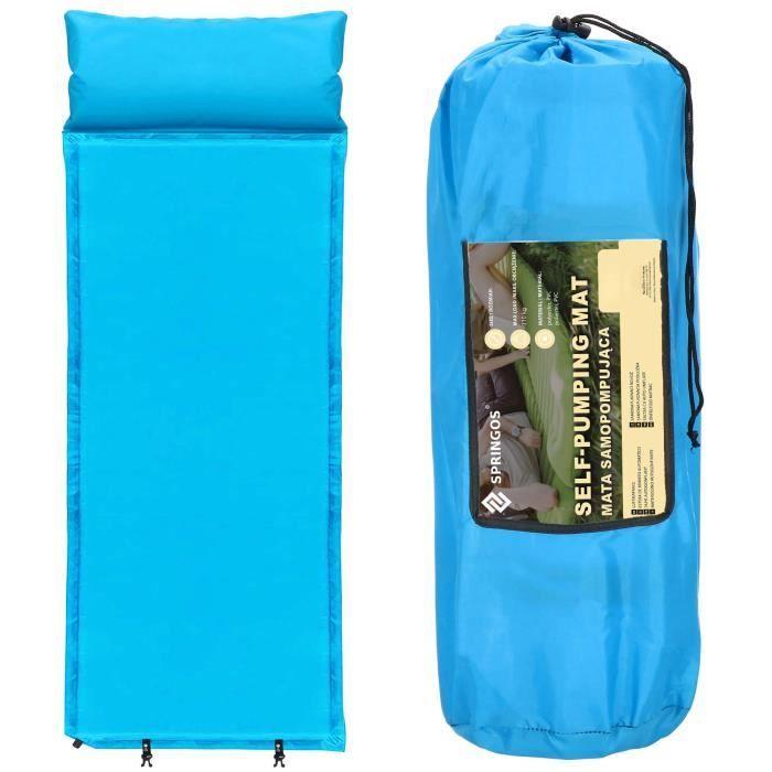 Materassino autogonfiante - SPRINGOS - 53 x 186 cm - Tappetino da trekking - Borsa per il trasporto - Unisex