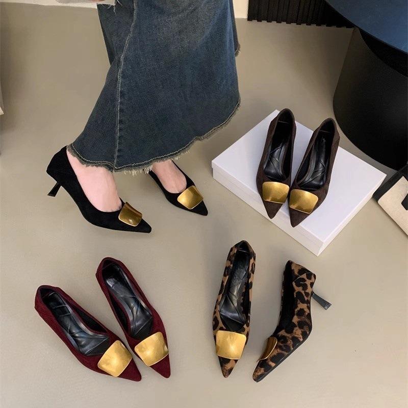 French Pointed-toe Women Office Pumps 2026 Spring New Elegant and Stylish Slim Thin Heels Wedding Party Stiletto Heels Shoes