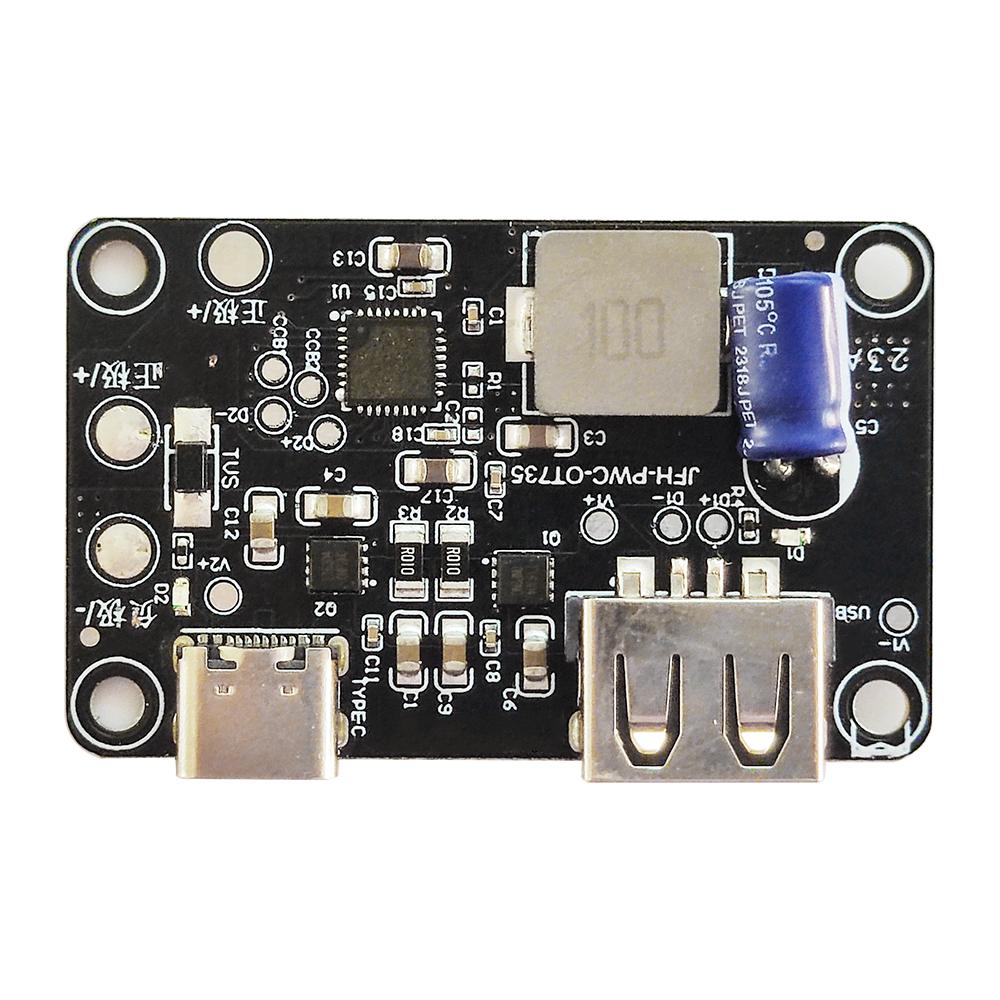 QC3.0 QC2.0 USB +Type-C Dual USB PD/QC Fast Charge Buck Board 9V-18V Mobile Power Bank 18650 Charging Module
