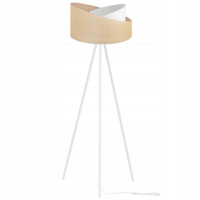FLOOR LAMP TRIPOD METAL LAMP SHADE JUTE 45CM