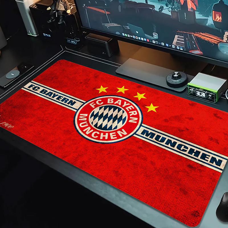FC Bayern Munich Logo Color Mouse Pad Large Gaming Table Cushion Non-slip Laptop Tablet Big Mousepad XXL Mat Mini PC Playmat With Lock edge