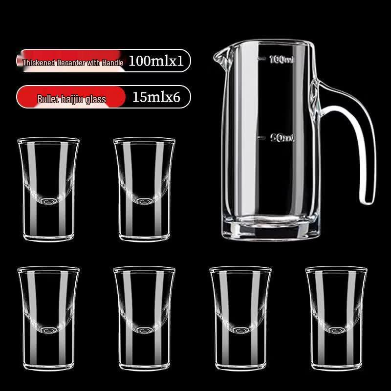 Glass Liquor Dispenser & Shot Glass Set