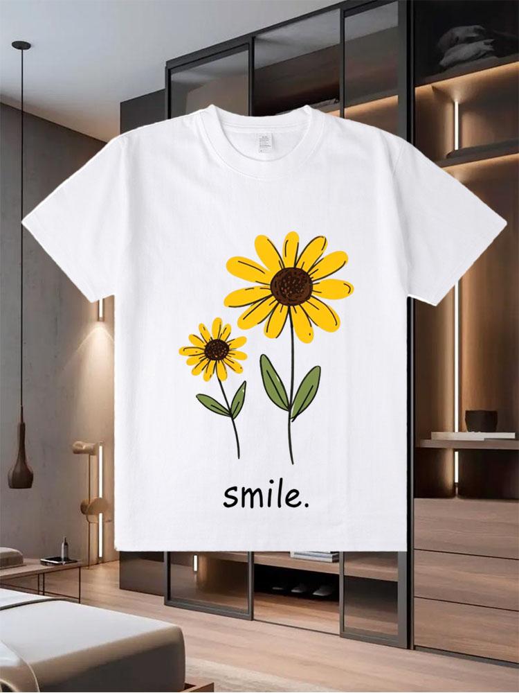 Men's New Printed Short-Sleeve T-Shirt for Summer a Fashionable Loose Pure Cotton Short-Sleeve Top