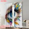 Plane Printing Curtains Digital Printed Brilliant Iris Eyes Polyester Without Rod All Seasons Ldeal Bedroom Made Of Decor
