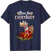 Funny Santa Beer For Everybody Christmas Graphic T-Shirt Casual Men Women Tee