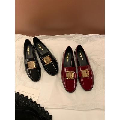 Lammfellversion von Fira Manor superweiche goldene Schnalle faule Leute pendeln in Damen kleinen Lederschuhen