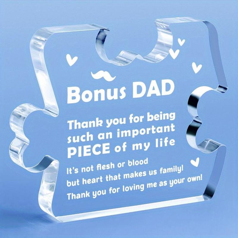 

Bonus Dad Acrylic Plaque - Best Dad Ever Gift from Daughter/Son чистый