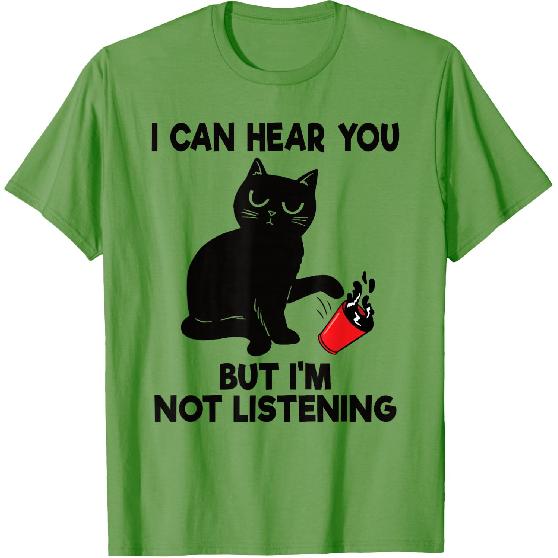 I Can Hear You But I'm Not Listening Funny Cat Lover Coffee T-Shirt
