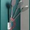 1 360 Shower Head Holder Adjustable Self-Adhesive Showerhead Bracket Wall Mount With 2 Drape Hooks Stand SPA Washroom Universal