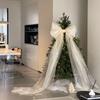 2M Large Christmas Bow 2025 Christmas Decorative Bows Pink White Bowknot for Christmas Tree Decoration New Year Party Home Decor