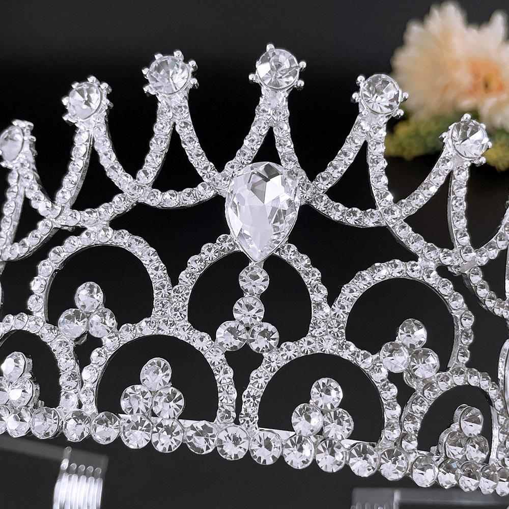 Bridal Baroque Large Crown Rhinestone Hair Accessories Queen Luxury Crown Wedding Headdress Accessories Headband