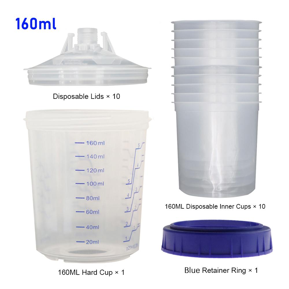 

10Pcs Spray Gun Paint Mixing Cup H/O Quick Cup Spray Gun Tank 160ML/300ML/600ML/810ML Disposable Paint Cup
