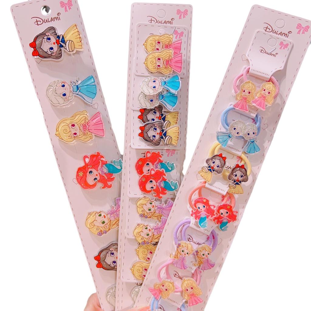 Korean Princess Mermaid Hair Clips & Ties - Cute Hair Accessories for Girls