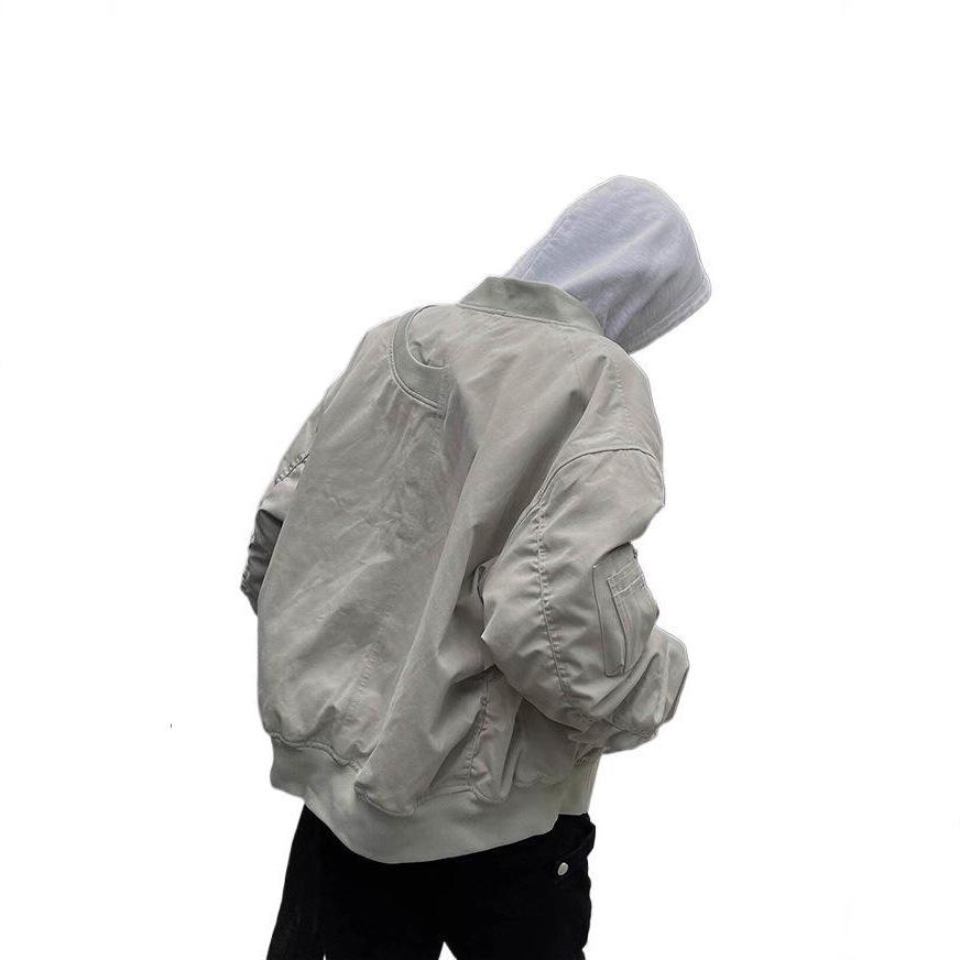 American Retro High Street Bomber Jacket Men and Women Spring and Autumn Design Sense Loose Casual Tooling Baseball Jacket Tide