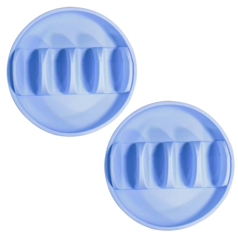 Silicone Taco Serving Tray Set of 2 Multi-Slot Non-Slip Holder for Soft Hard Tacos Dishwasher Safe Kitchen BBQ Versatile Plates