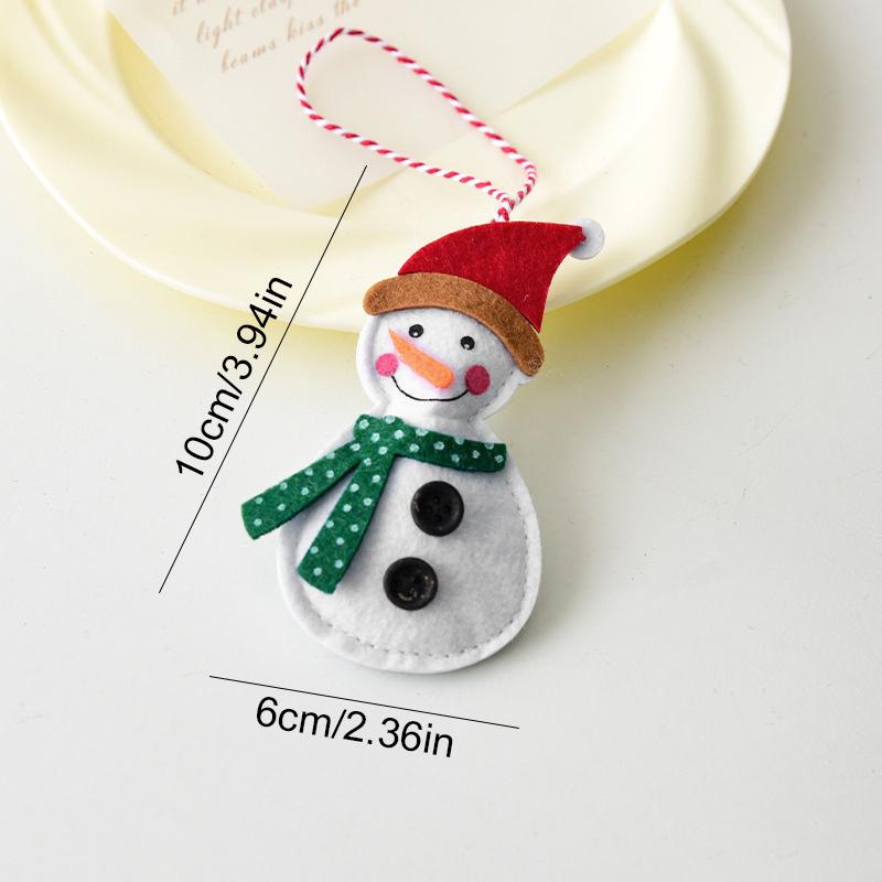 1PC Mini Santa Snowman Decorations Home Felt Holiday Decor Hanging Ornaments Party Multiple Options Available