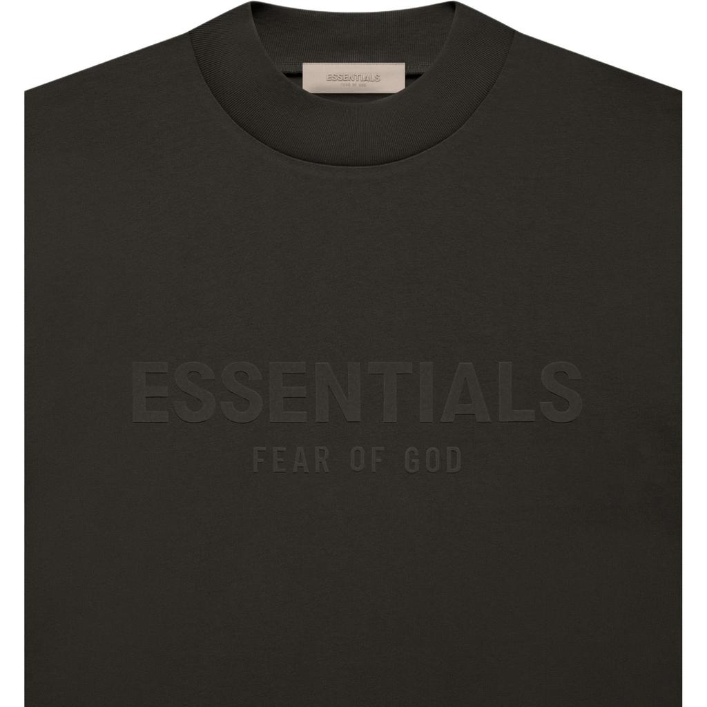 Fear Of God Essentials FW22 Womens Long Sleeve Tee Dress Off Black Women dresses Gray-Black FOG-FW22-352