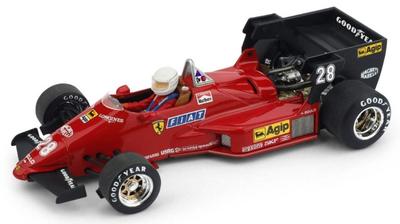 Blum B Ferrari 126 C4 1984 Belgian GP Arnoux Driver Figure Included Scale R143CH #28 R. 1/43