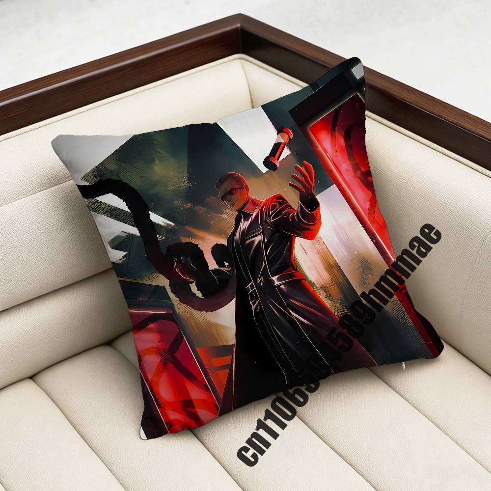 For R-Resident Evil Albert Wesker Throw Pillow Case Sham 45X45Cm Decoration Square Bed Pillowcase Pad Cover