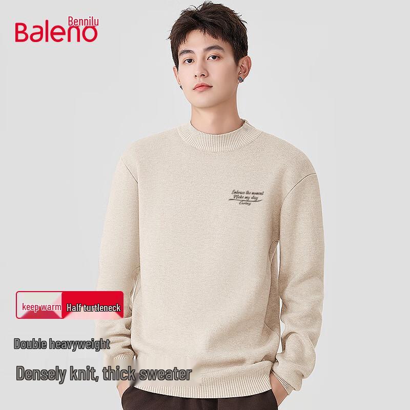 

Baleno Men s Half-High Collar Pullover Knit Sweater XL